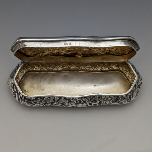 1904 British antique sterling silver trinket box 82g